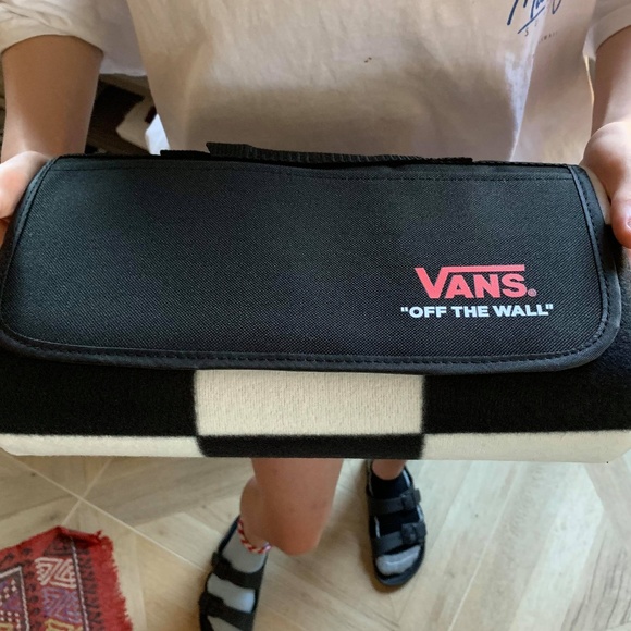 Vans Bedding Vans Rolled Checkered Fleece Picnic Blanket Poshmark